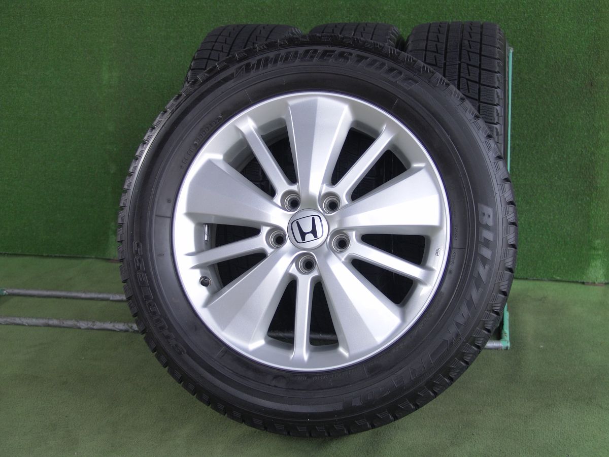 HONDA (ホンダ) ELYSION (エリシオン) 純正 17×6.5J(+55)PCD114.3-5H シルバー BRIDGESTONE ( ブリヂストン) BLIZZAK (ブリザック) REVO1 215/60R17 中古 スタッドレス タイヤホイール 4本 [17gaw009] |  カートレード21