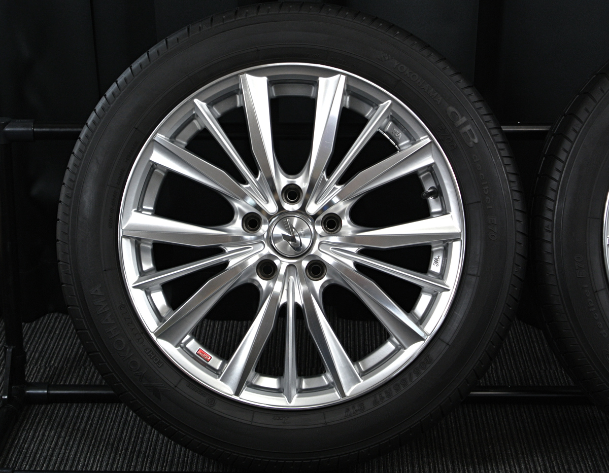 WEDS YOKOHAMA ADVAN dB V553 225/65R17 LEONIS NAVIA 07 HSB 17インチ 7J+47 5H-114.3 4本セット