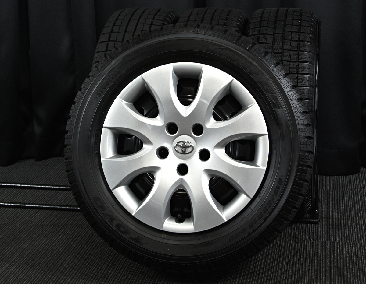 TOYOTA (トヨタ) ESTIMA (エスティマ) 純正 16×6.5J(+45)PCD114.3-5H 新車外し ブラックスチール TOYO  (トーヨー) GARIT (ガリット) G5 215/60R16 中古 スタッドレス タイヤホイール 4本 [16gsw013] | カートレード21