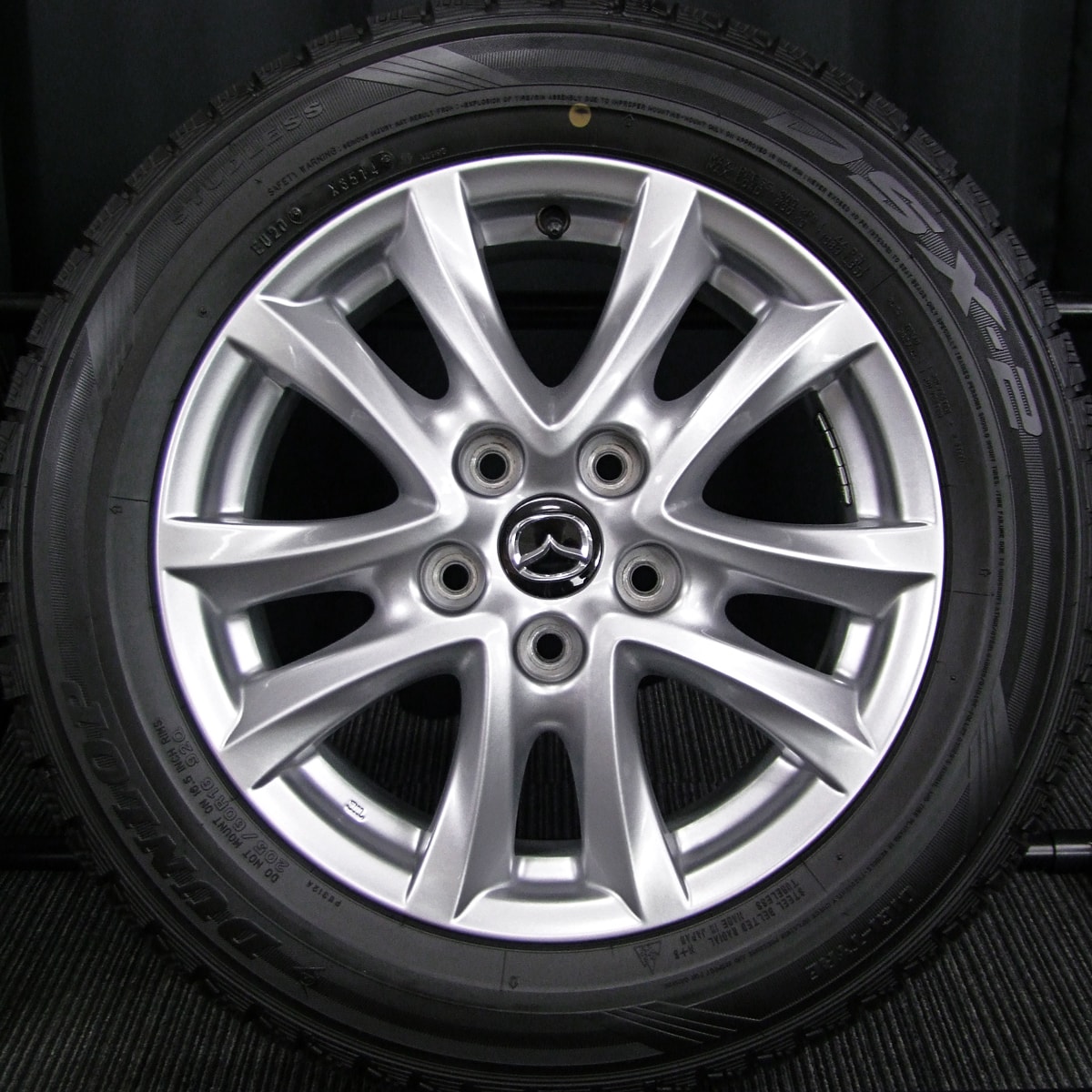 MAZDA (マツダ) AXELA (アクセラ) AXELA-SPORT (アクセラスポーツ) 純正 16×6.5(+50)PCD114.3-5H  ハイグロス DUNLOP (ダンロップ) DSX-2 205/60R16 中古 スタッドレス タイヤホイール 4本 [16gaw055] |  カートレード21