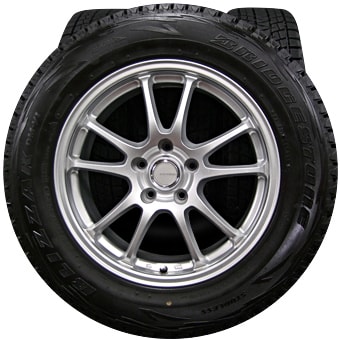 BRIDGESTONE (ブリヂストン) ECO FORME (エコフォルム) SE-10 17×7J(+45)PCD114.3-5H シルバー  BRIDGESTONE (ブリヂストン) BLIZZAK (ブリザック) DM-V1 225/65R17 中古 スタッドレス タイヤホイール 4本  [17taw028] | カートレード21