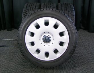 VOLKSWAGEN (フォルクスワーゲン) LUPO (ルポ)・POLO (ポロ) 純正 14×6J(+43)PCD100-4H ブラックスチール  DUNLOP (ダンロップ) GRASPIC (グラスピック) DS-2 185/55R14 中古 スタッドレス タイヤホイール 4本  [14gsw048] | カートレード21