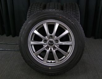 MANARAY SPORT (マナレイスポーツ) Eurotech G-HOMMAGE (ユーロテック ジー オマージュ) 16×6.5J(+53)PCD114.3-5H  ダークシルバー DUNLOP (ダンロップ) DSX-2 205/60R16 中古 スタッドレス タイヤホイール 4本 [16taw087] |  カートレード21