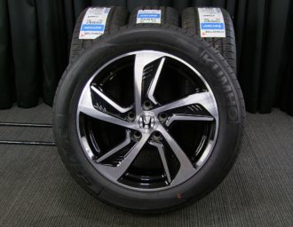 HONDA (ホンダ) ODYSSEY (オデッセイ) 純正 17×7J(+55)PCD114.3-5H ブラック&ポリッシュ KUMHO (クムホ)  SENSE (センス) 215/55R17 中古 タイヤホイール 4本 [17gas025] | カートレード21