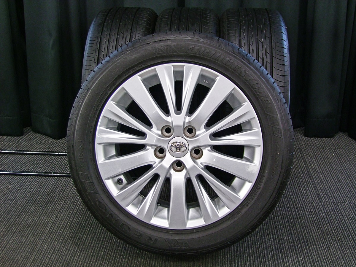 ■タイヤホイール■　TOYOTA アルファード 純正 17インチ 7J +45 5H 114.3 BRIDGESTONE VRX 225/55R17 97Q 激安 送料無料 J478