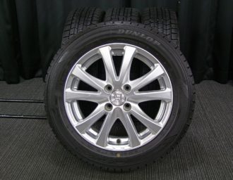 TECHNOPIA (テクノピア) APHRODITE (アフロディーテ) SW5 15×5.5J(+38)PCD100-4H シルバー DUNLOP  (ダンロップ) DSX-2 175/65R15 中古 スタッドレス タイヤホイール 4本 [15taw157] | カートレード21