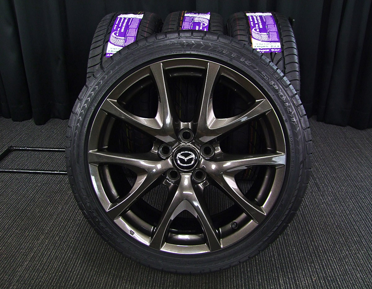 MAZDA (マツダ) RX-8 純正 18×8J(+50)PCD114.3-5H リメイク ブロンズガンメタ ATR SPORT (ATRスポーツ)  新品 225/45ZR18 タイヤホイール 4本 [18gas017] | カートレード21