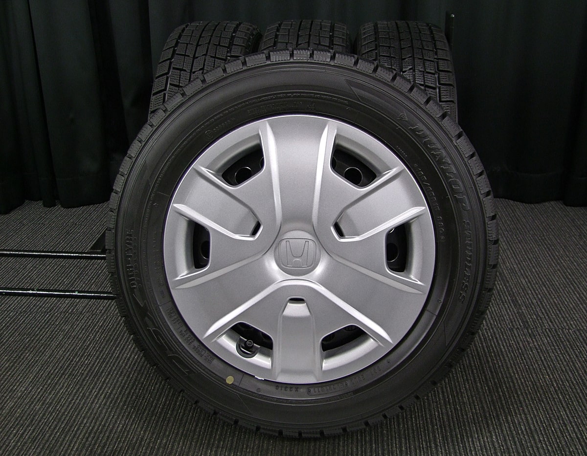 HONDA (ホンダ) FREED (フリード) 純正 15×5.5J(+50)PCD100-4H ブラックスチール DUNLOP (ダンロップ)  DSX 185/65R15 中古 スタッドレス タイヤホイール 4本 [15taw169] | カートレード21