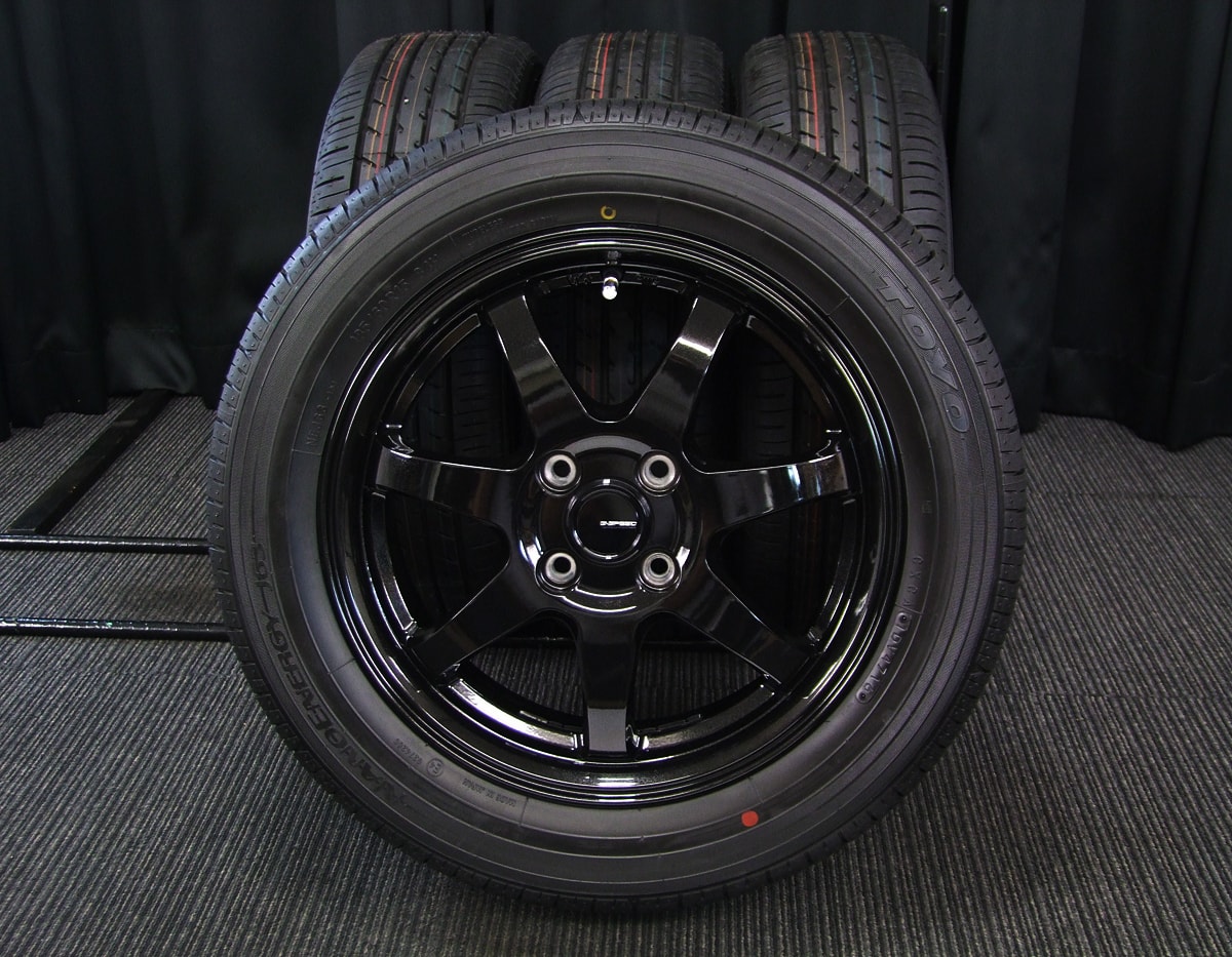 TOYO NANOENERGY 3 175/55R15 G.Speed G-07 メタリックブラック 15インチ 5.5J+43 4H-100 4本セット