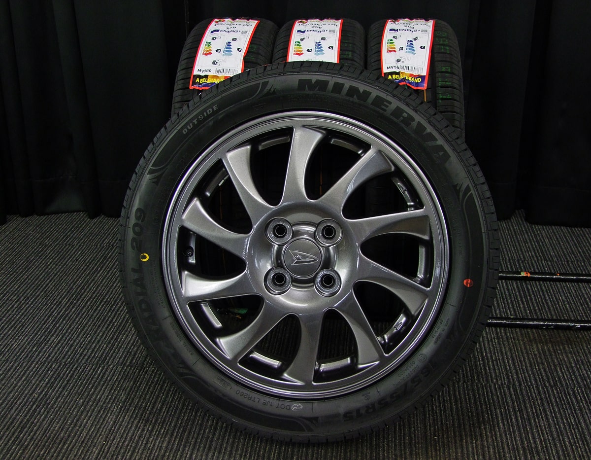 得価最新作タントカスタム RSターボ LA600 15インチ 165/55R15 ダイハツ純正アルミホイール 4本セット PCD100 4H 54mm 4.5J +45 1円スタート 売り切り 純正品