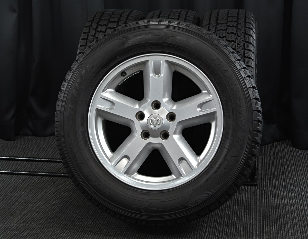 定番安い[中古ホイール4本セット]CHRYSLER(クライスラー)[17X6J+40/100/5H]ポリッシュ/スポーク/フィン/M14対応 PTクルーザー 純正品