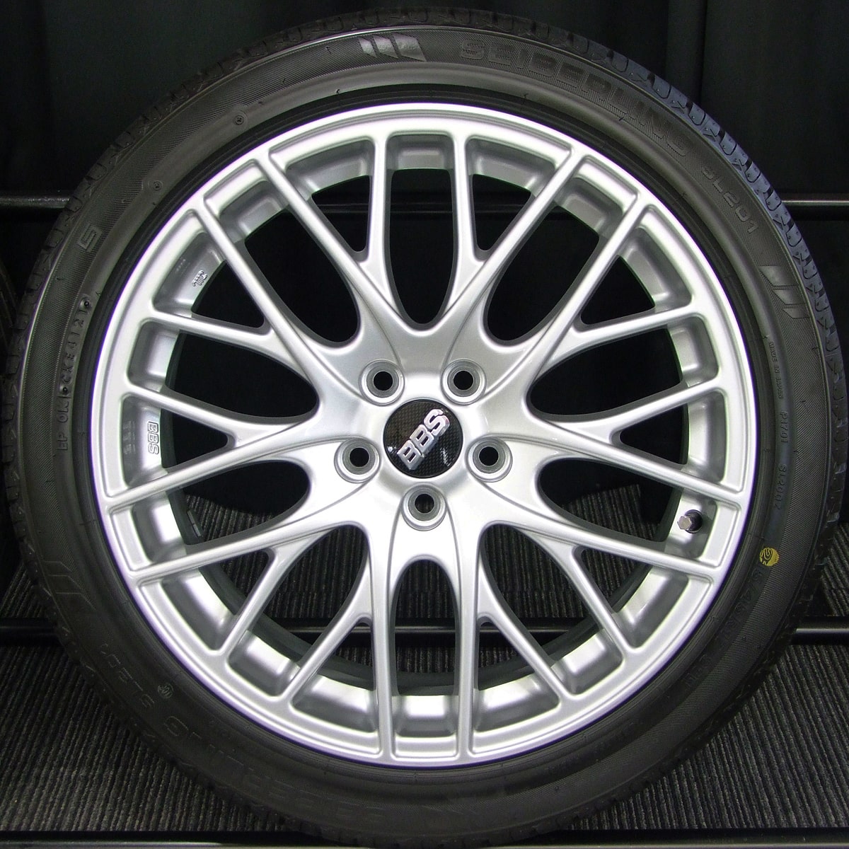 ※ホイールのみ❗️BBS GERMANY CS 良品！5H120R18サテンシルバーブラック