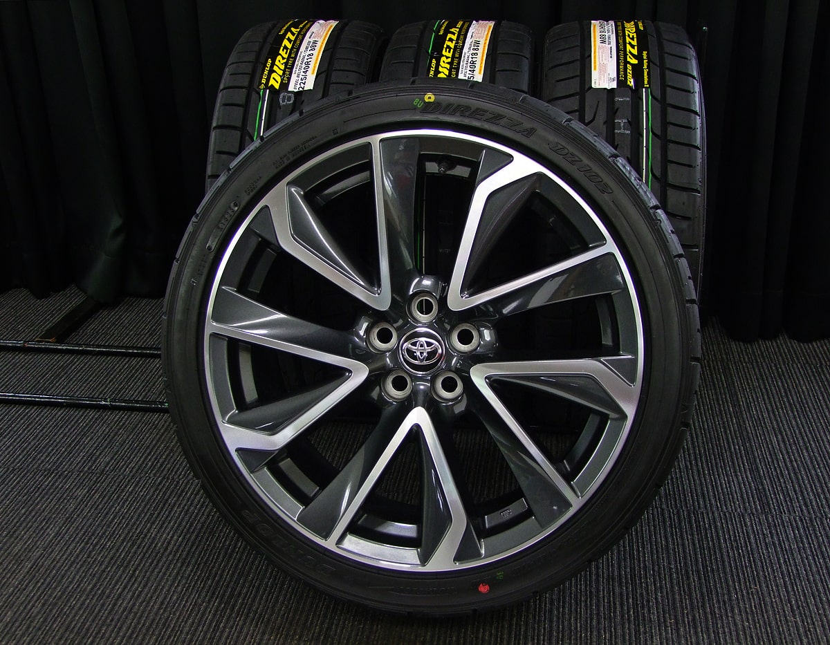 TOYOTA (トヨタ) COROLLA SPORT (カローラスポーツ) GZ 純正 18×8J(+40)PCD100-5H ガンメタu0026ポリッシュ  DUNLOP (ダンロップ) DIREZZA (ディレッツァ) DZ102 新品 225/40R18 タイヤホイール 4本 [18gas027] |  カートレード21