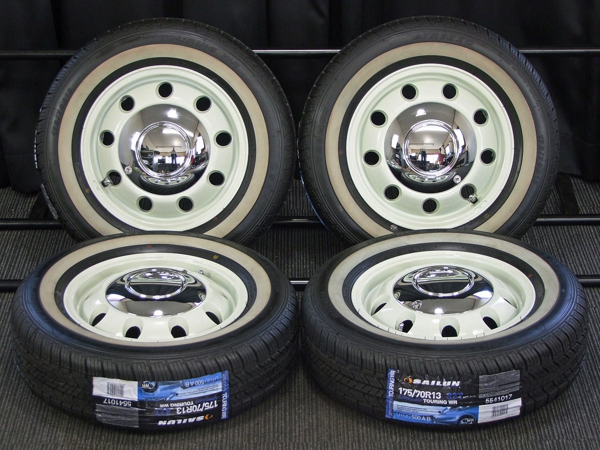 LUMACA (ruma-ka) 13×4.5J(+43)PCD100-4H white SAILUN ( siren ) ATREZZO ( marks let's .) TOURING WR 175/70R13 new goods tire wheel 4ps.
