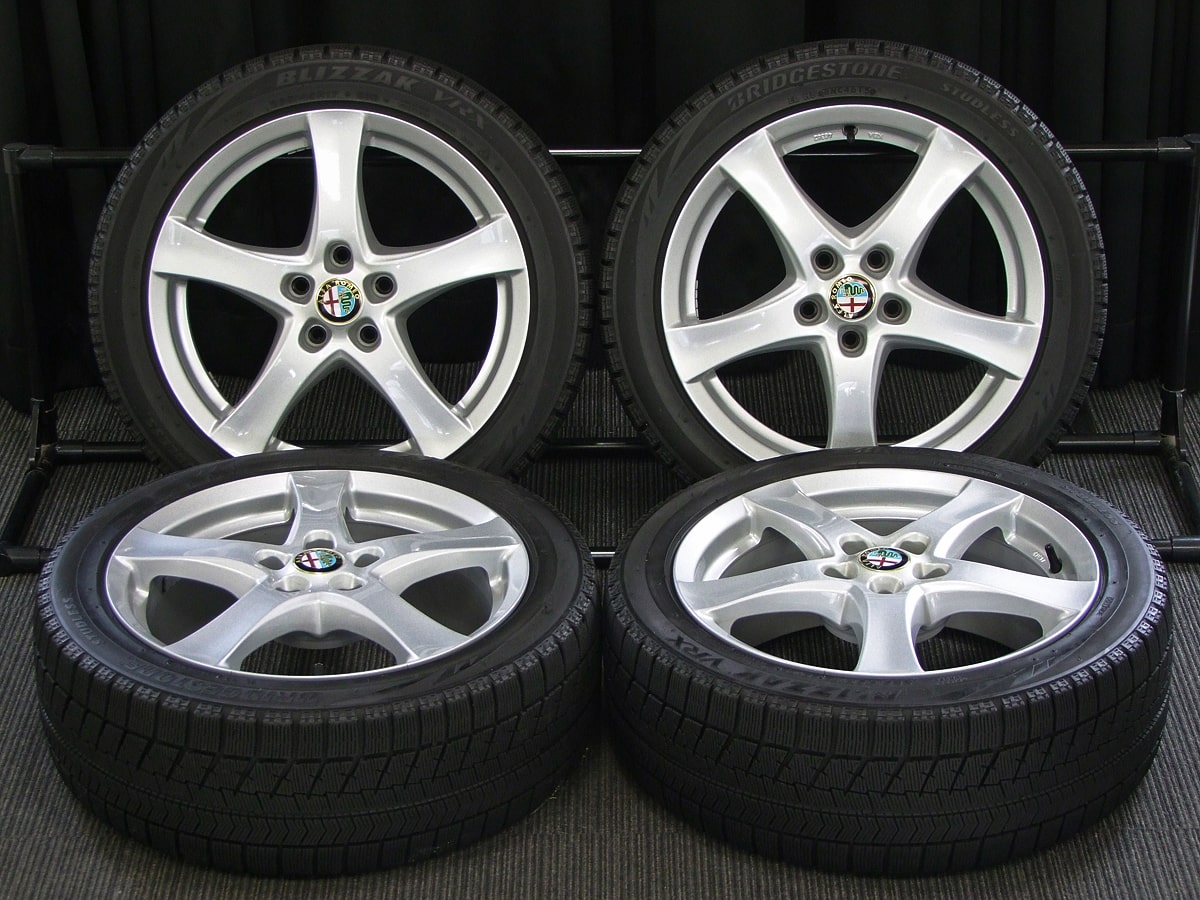 BORBET ( Borbet ) typeF ( type F) 17×7J(+38)PCD110-5H silver BRIDGESTONE ( Bridgestone ) BLIZZAK ( Blizzak ) VRX 225/45R17 used studdless tires wheel 4ps.